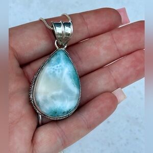 925 S/S Caribbean Blue Larimar Pendant